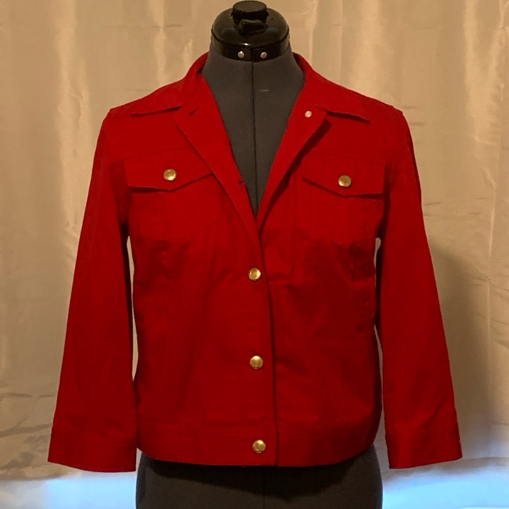 Chaps Women’s Red Denim Jacket